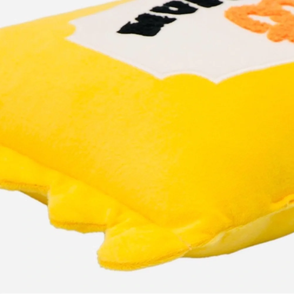 BULLSEYE NOVELTY MUSTARD PACKET LUMBAR PILLOW